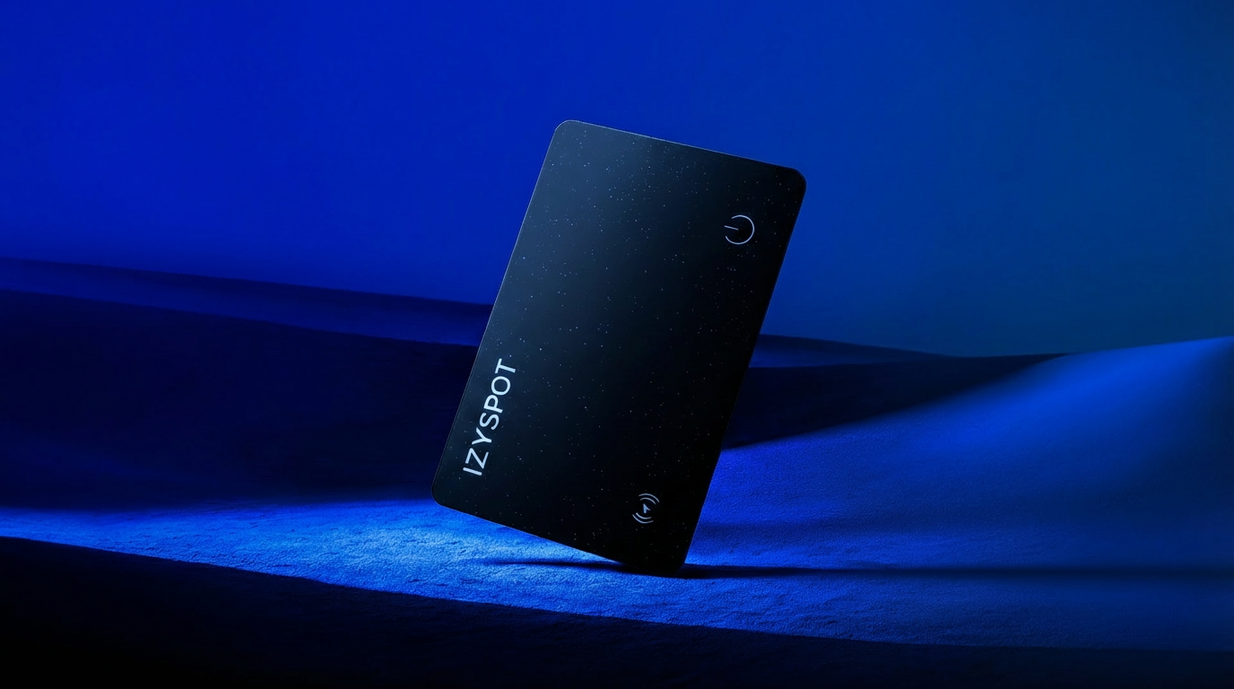 IZYSPOT — Carte de Suivi GPS Ultra-Fine (Compatible Apple Find My)